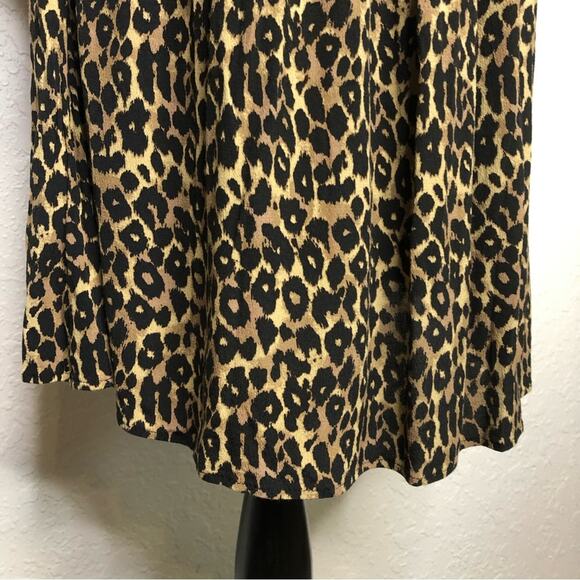 Anthropologie Maeve black brown tan mixed animal print dress size Small - Picture 11 of 14